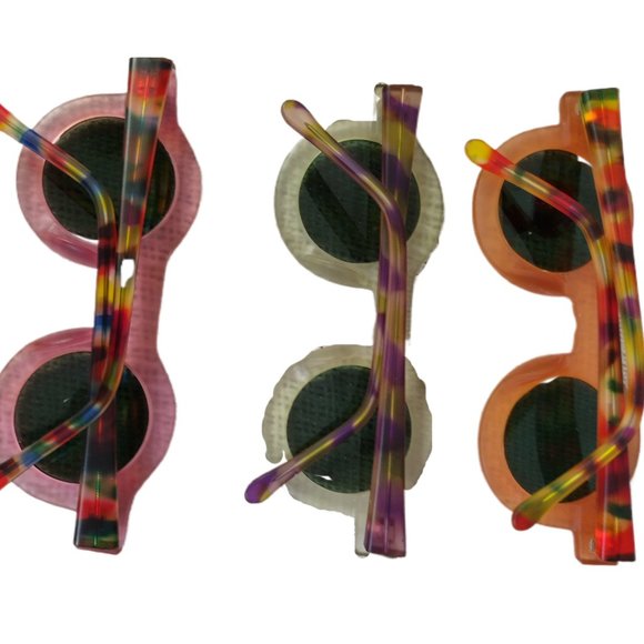 DEADSTOCK Authentic Vintage Lucite Circle Hippie Sunglasses AWESWOME AND UNIQUE main image 10